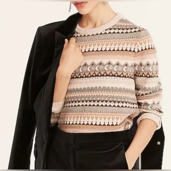 J. Crew Sweaters - J. Crew | Sweater | Fair Isle Cropped Crewneck Sweater